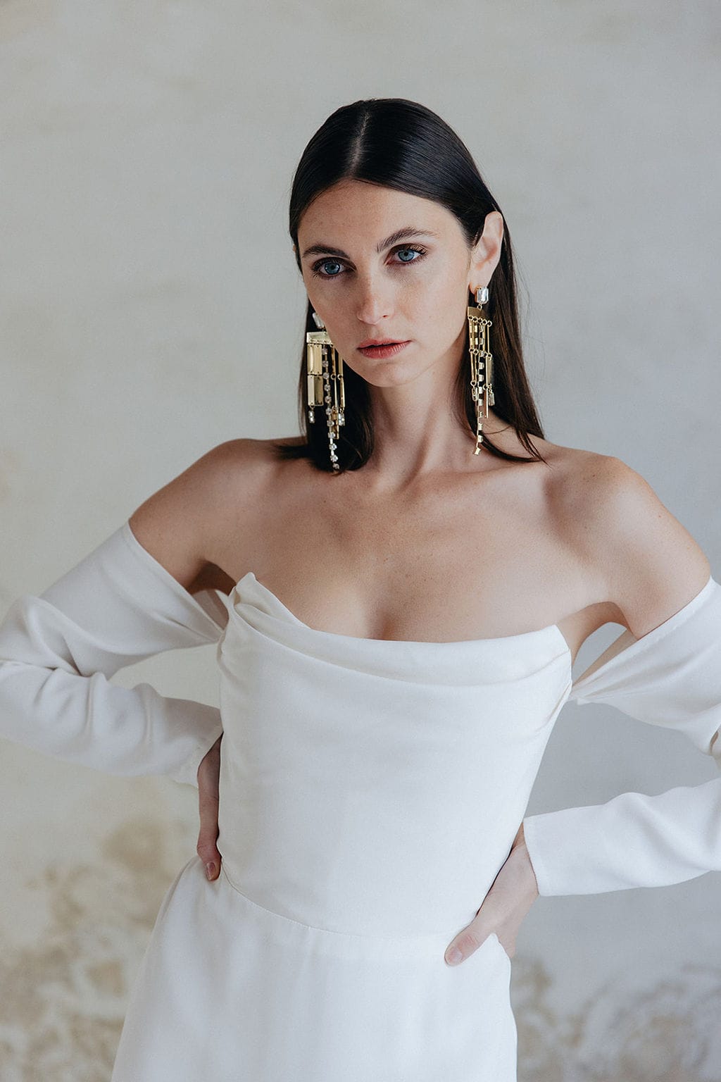 Robe de mariée seconde main Maison Maelie Lille - Modèle Blanche en crêpe de soie