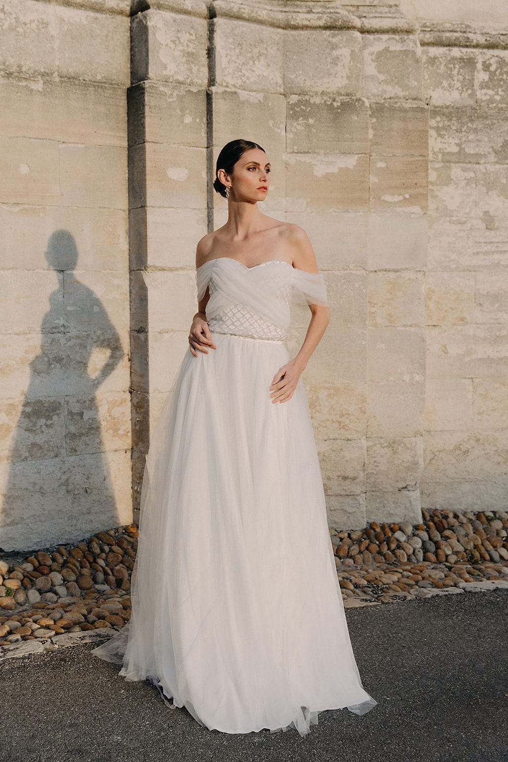Robe de mariée seconde main Maison Maelie Lille - Modèle Victoria en tulle brodé