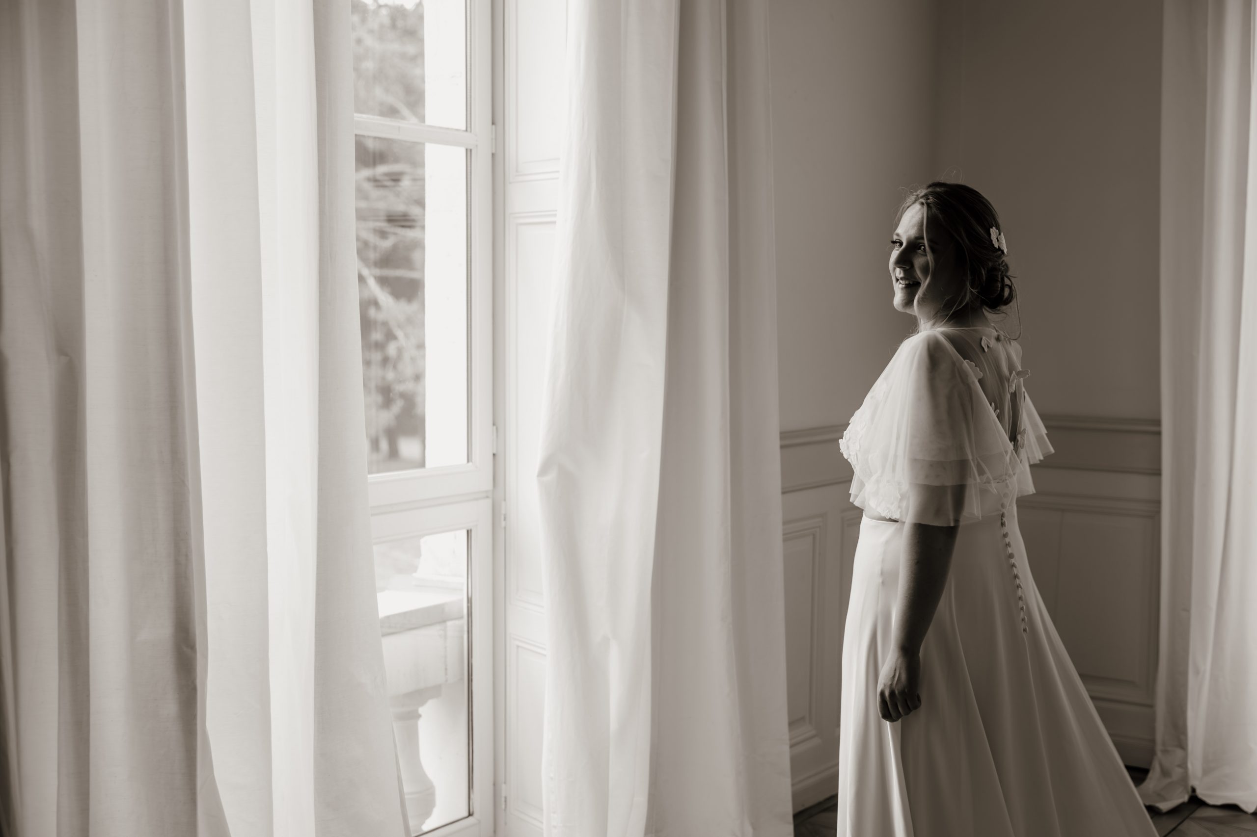 mariée en Maïté Bailleul pour blanche et brune