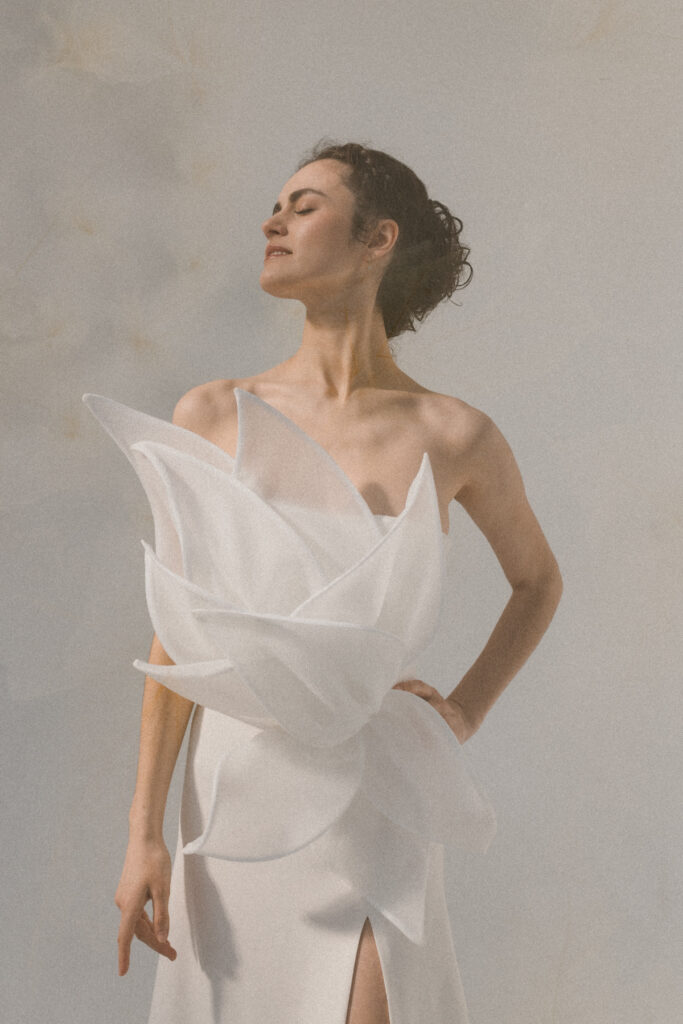 robe de mariée Thalia de Atelier Swan en exclusivité chez Blanche & brune : le showroom de robes de mariée de créateurs de seconde main