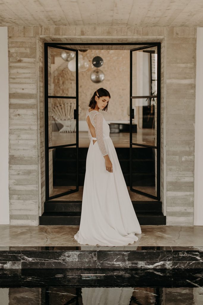 robe de mariée Angele de Camille Marguet en exclusivité chez Blanche & brune : le showroom de robes de mariée de créateurs de seconde main