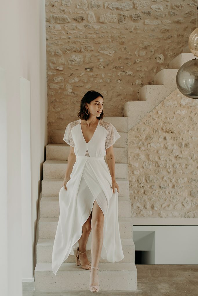 robe de mariée Charlie de Camille Marguet en exclusivité chez Blanche & brune : le showroom de robes de mariée de créateurs de seconde main