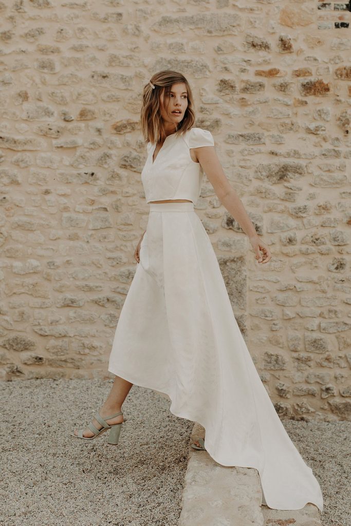 Robe de mariée Zooey de Camille Marguet en exclusivité chez Blanche & brune : le showroom de robes de mariée de créateurs de seconde main